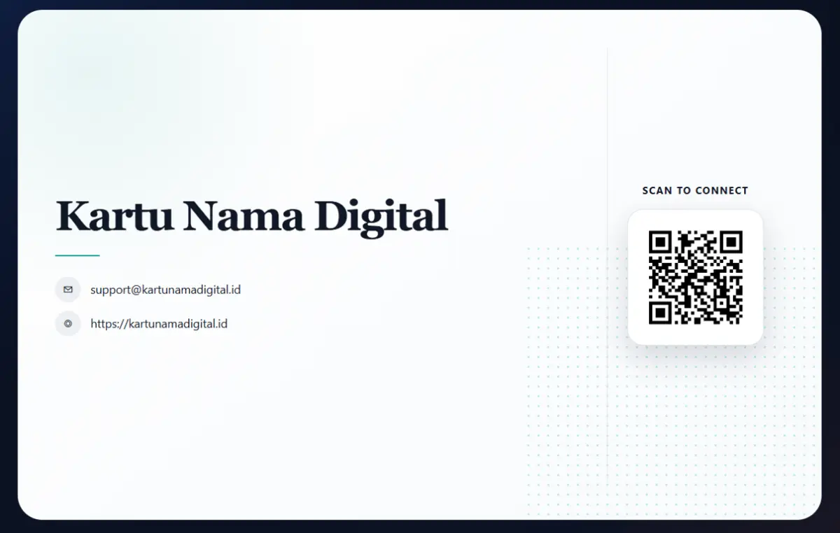 Beralihlah dari Kartu Nama Kertas, KartuNamaDigital.id Resmi Diluncurkan: Hadirkan Solusi Profil Profesional Interaktif Berbasis QR Code